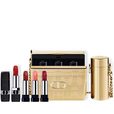 dior makeup bag with lipstick|christian dior lipstick set bag.